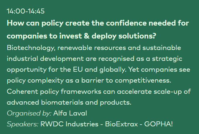 Official programme excerpt for the COP17 policy session